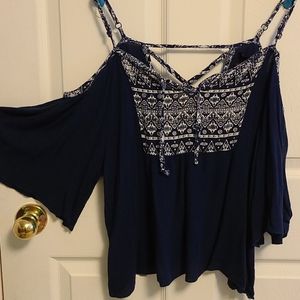 Blue and White Shirt